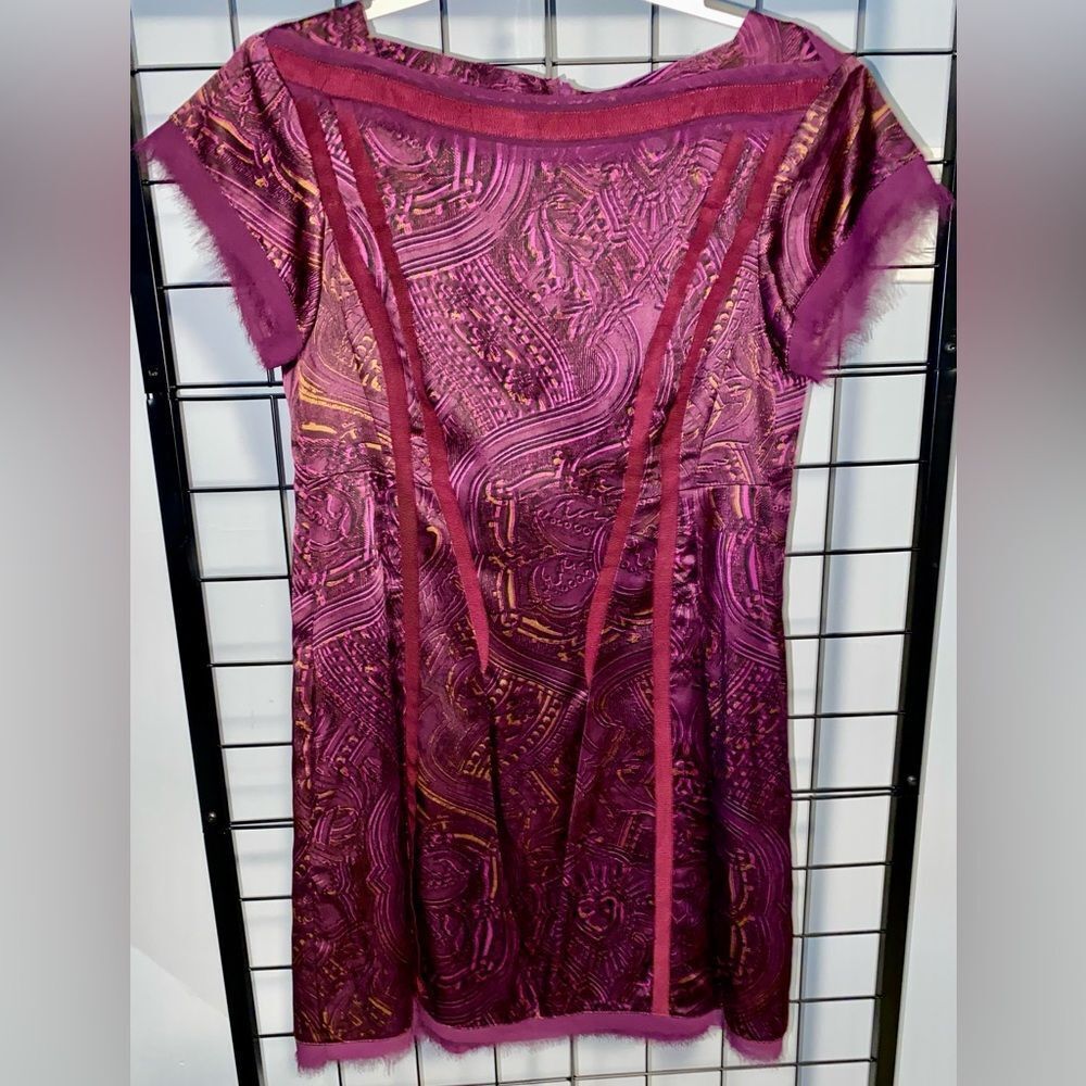 Nanette Lepore Silk Blend Plum Sheath Dress EUC